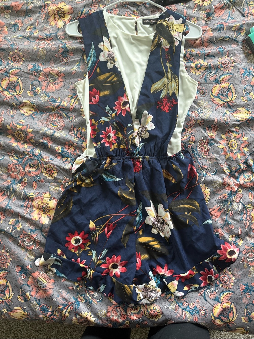SHEIN Navy Floral Romper